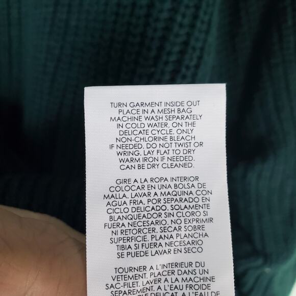 Cabi Womens Green Ruched Sleeve Cowl Neck Oversized Pullover Sweater Size Small - Picture 5 of 5